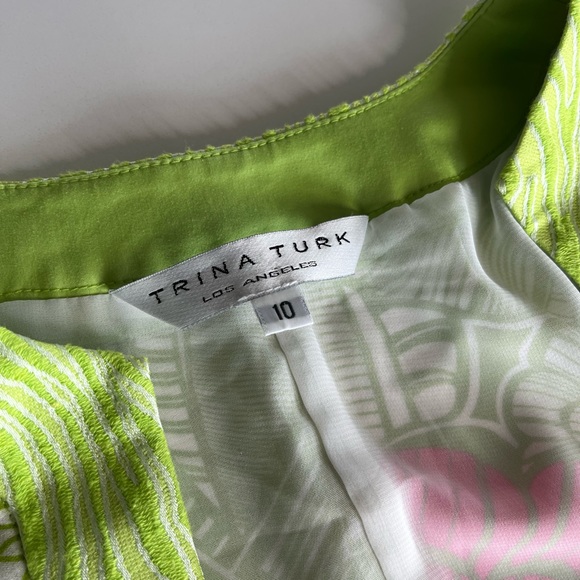 Trina Turk Floral Silk Shift Dress - Picture 7 of 8